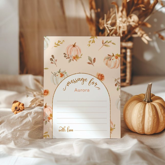 Sweet little pumpkin time capsule message card (Creator Uploaded)