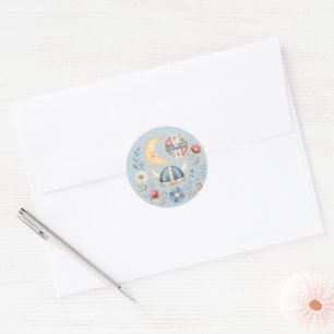 Sweet Little Viking Baby Shower Classic Round Sticker