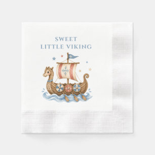 Sweet Little Viking Baby Shower Napkin