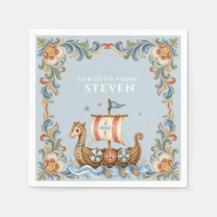 Sweet Little Viking Baby Shower Napkins
