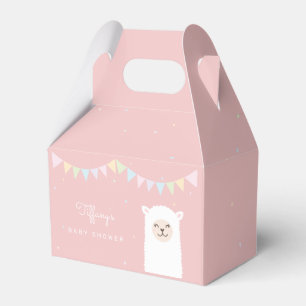 Sweet Llama Girl Baby Shower Thank You For Coming Favour Box