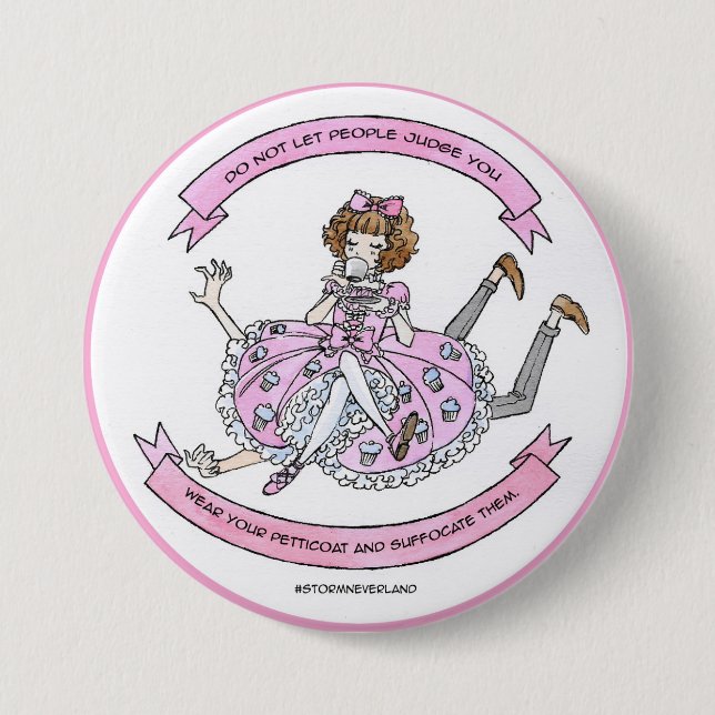 Sweet Lolita Suffocate 7.5 Cm Round Badge (Front)