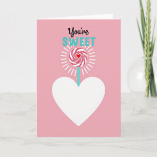 Sweet Lollipop Heart Card