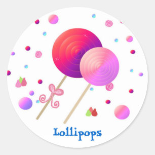Sweet Lollipops Classic Round Sticker