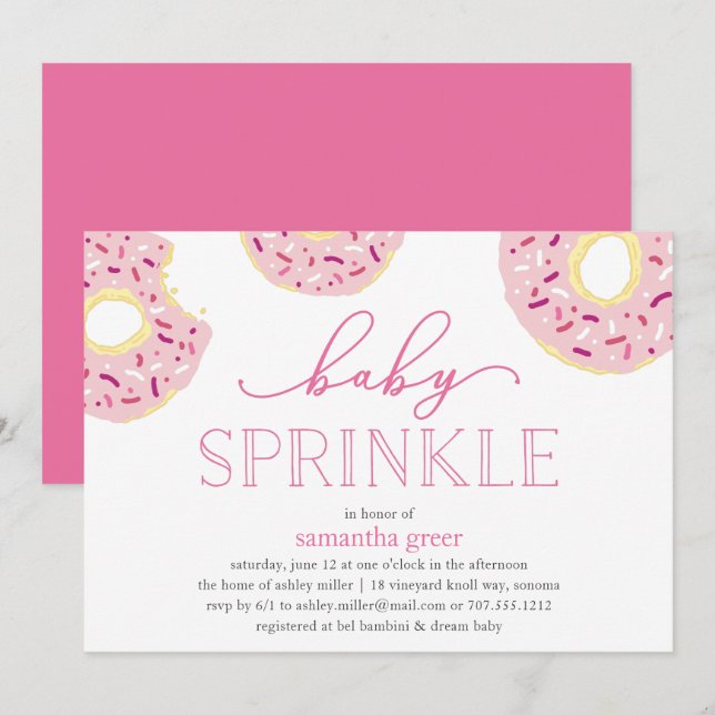 Sweet Love | Baby Sprinkle Invitation (Front/Back)