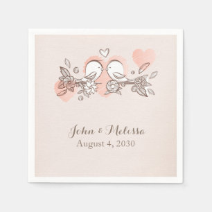 Sweet Love Birds Napkin