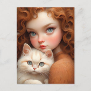 Sweet Love, Cat Lover Postcard