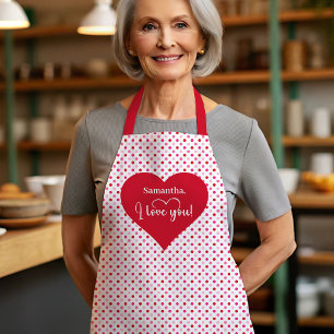 Sweet Love Hearts Personalized Gift for Husband  Apron