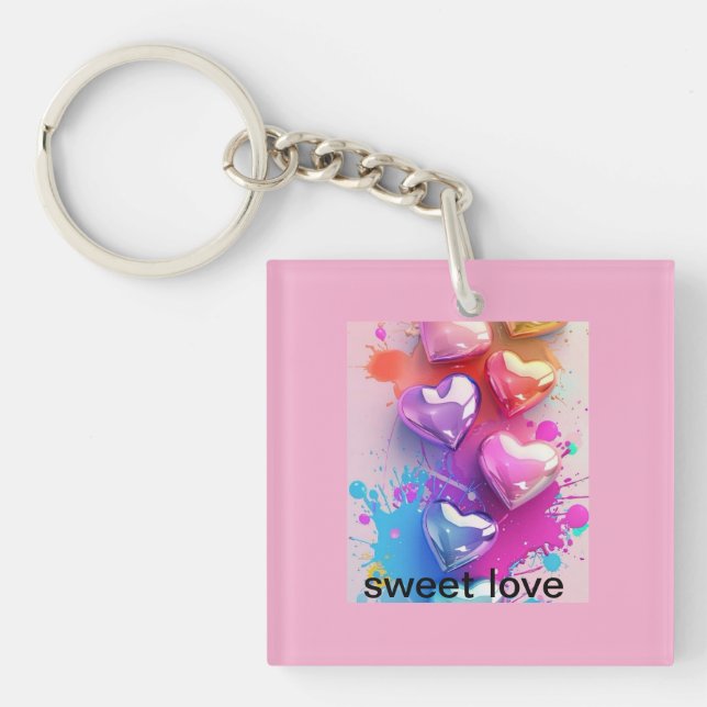 sweet love key-chain key ring (Front)