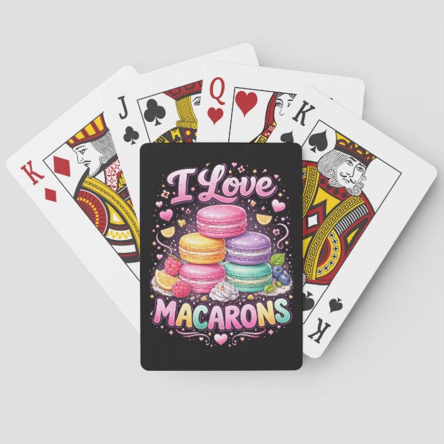 Sweet Love Macarons Playing Cards (Back)