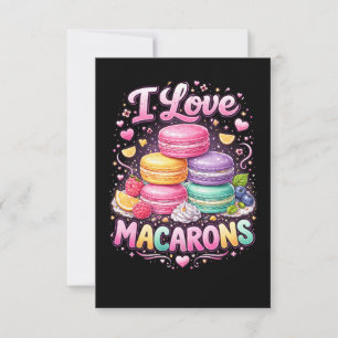 Sweet Love Macarons Thank You Card