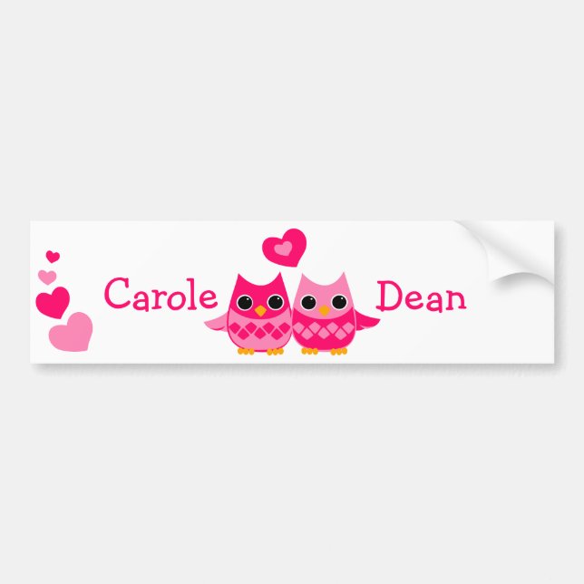 Sweet Love Owls Bumper Sticker (Front)