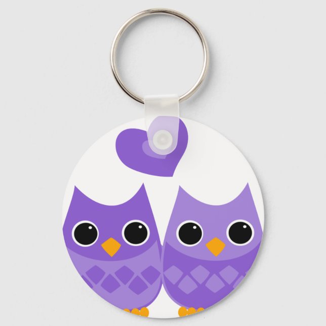 Sweet Love Owls Key Ring (Front)