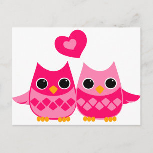 Sweet Love Owls Postcard
