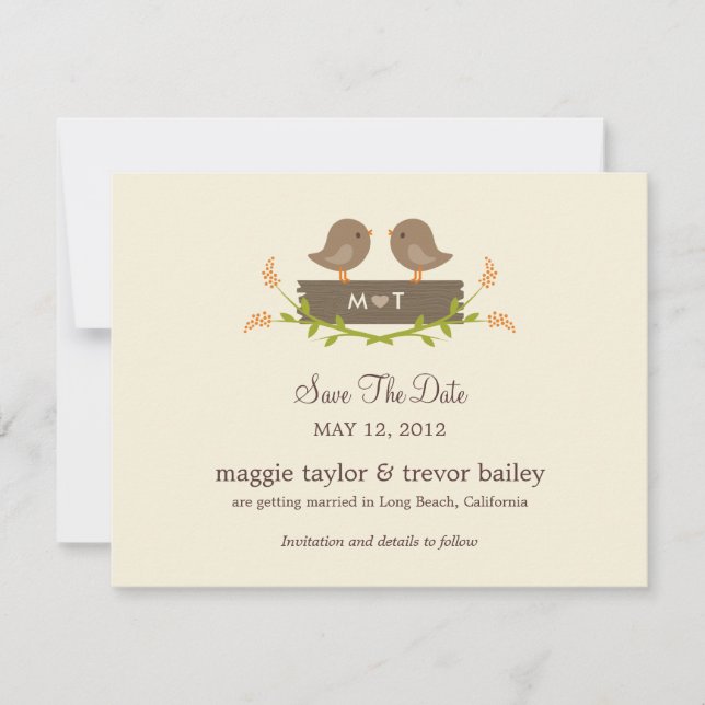 Sweet Love Save The Date Announcement (Front)