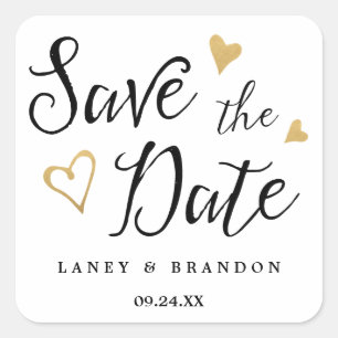 Sweet Love Save the Date Personalised Stickers