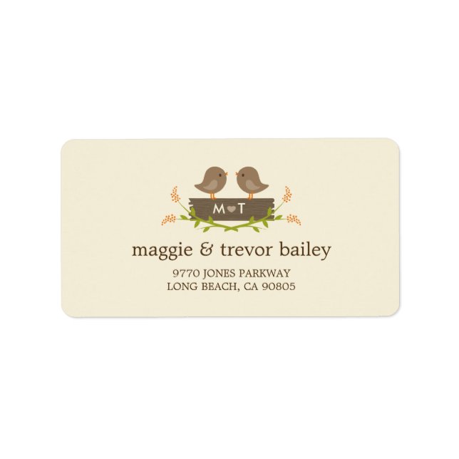 Sweet Love Wedding Address Labels (Front)