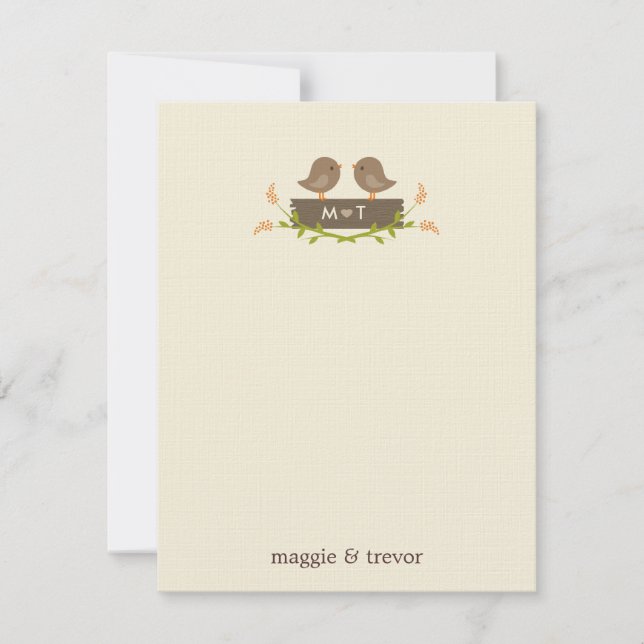 Sweet Love Wedding Thank You Card (Front)