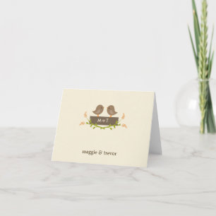 Sweet Love Wedding Thank You Note Cards