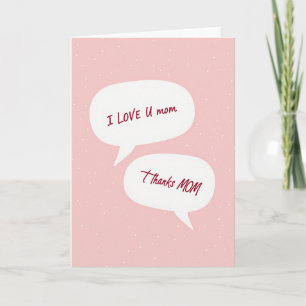 Sweet Love You Mom Card