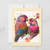 SWEET LOVEBIRD, VINTAGE COLORFUL LOVEBIRD