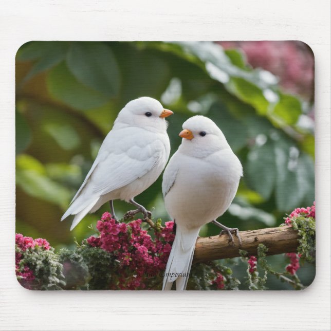 Sweet Lovebirds Mouse Pad (Front)