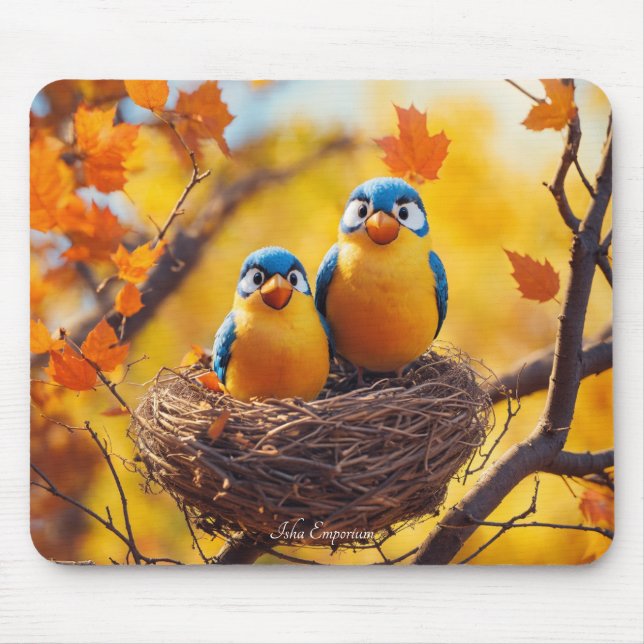 Sweet Lovebirds Mouse Pad (Front)