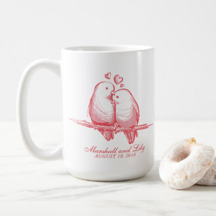 Sweet Lovebirds Valentine Wedding Classic Mug