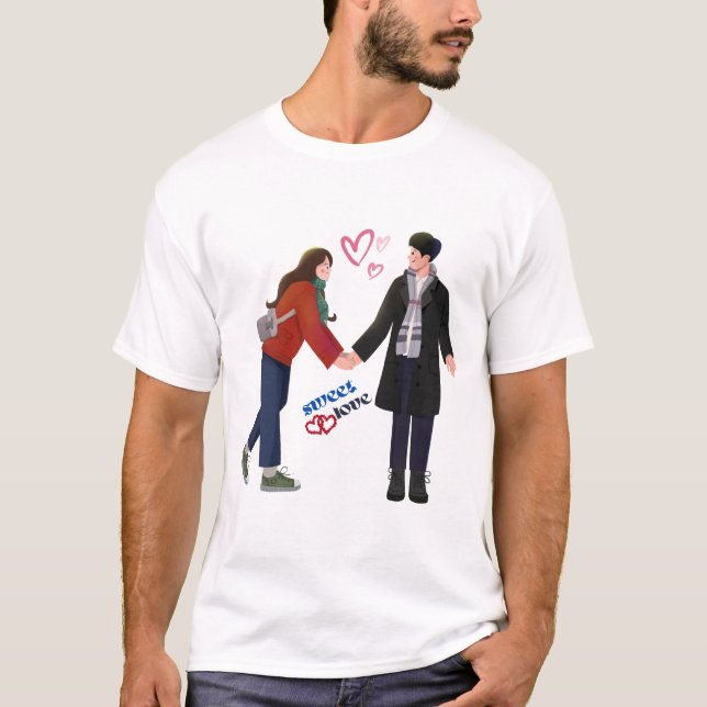 sweet lovely cute couple girl boy lover travel new T-Shirt (Front)