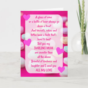 Sweet Lovely Poem Mum Sentimental Birthday Card