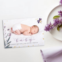 Sweet Lullaby Photo with Gold Sparkle Birth 
