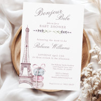 Sweet Macaron Bonjour Bebe Paris Baby shower