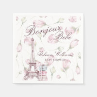 Sweet Macaron Bonjour Bebe Paris Baby shower