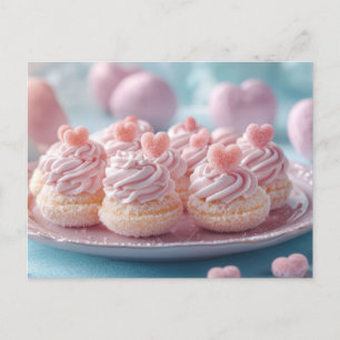 Sweet Macarones with heart Valentine's Day Postcard