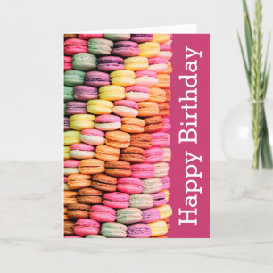 Sweet Macarons Happy Birthday Card