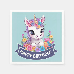 Sweet Magical Baby Unicorn Napkin