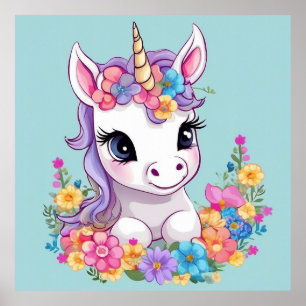 Sweet Magical Baby Unicorn  Poster