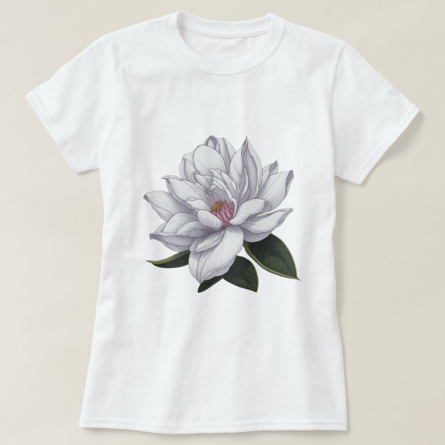 Sweet Magnolias Flower Blossom T-Shirt (Design Front)
