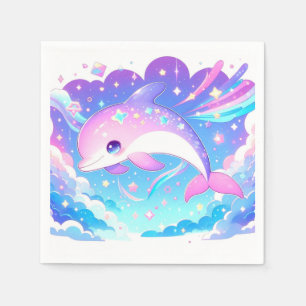 Sweet Majestic Dolphin Baby Shower Napkin