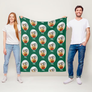 Sweet Malshi Green Fleece Blanket