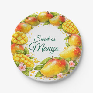 Sweet Mango Tropical Fruit Paper Plates