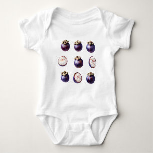 Sweet Mangosteen Tropical Fruit Baby Bodysuit
