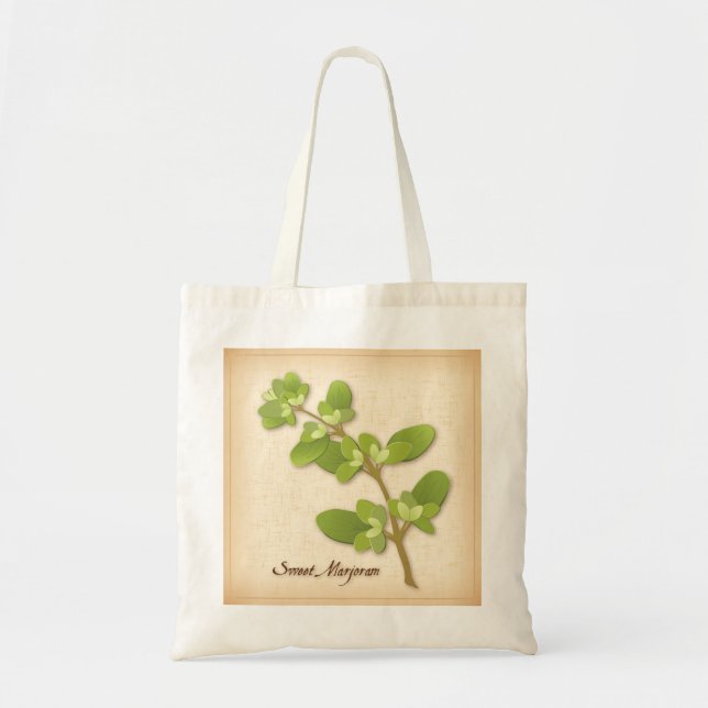 Sweet Marjoram Herb Tote Bag (Front)