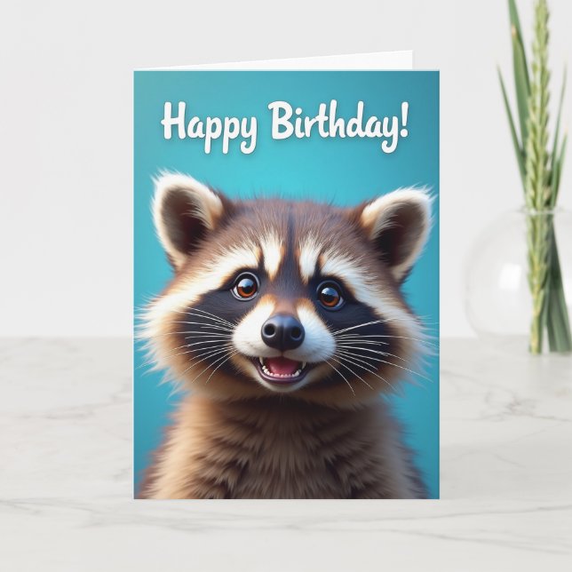 Sweet Masked Animal Card (Front)