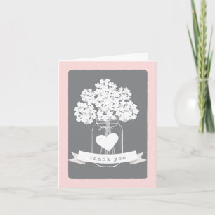 Sweet Mason Jar Thank You Note Card