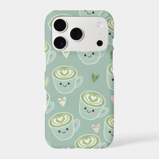 Sweet Matcha Latte Smiles Phone Case (Back)