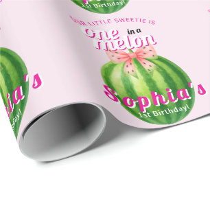 Sweet Melon First Birthday Party Wrapping Paper