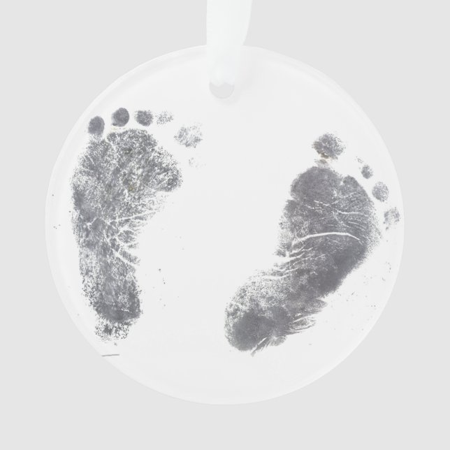 Sweet Memories Baby Foot Prints Ornament (Front)