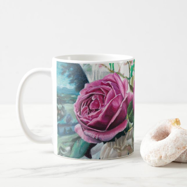 Sweet Memories Bathed in Morning Light - Coffee Mu Coffee Mug (With Donut)