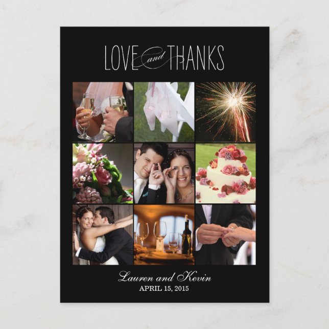 Sweet Memories Wedding Thank You Card (Front)